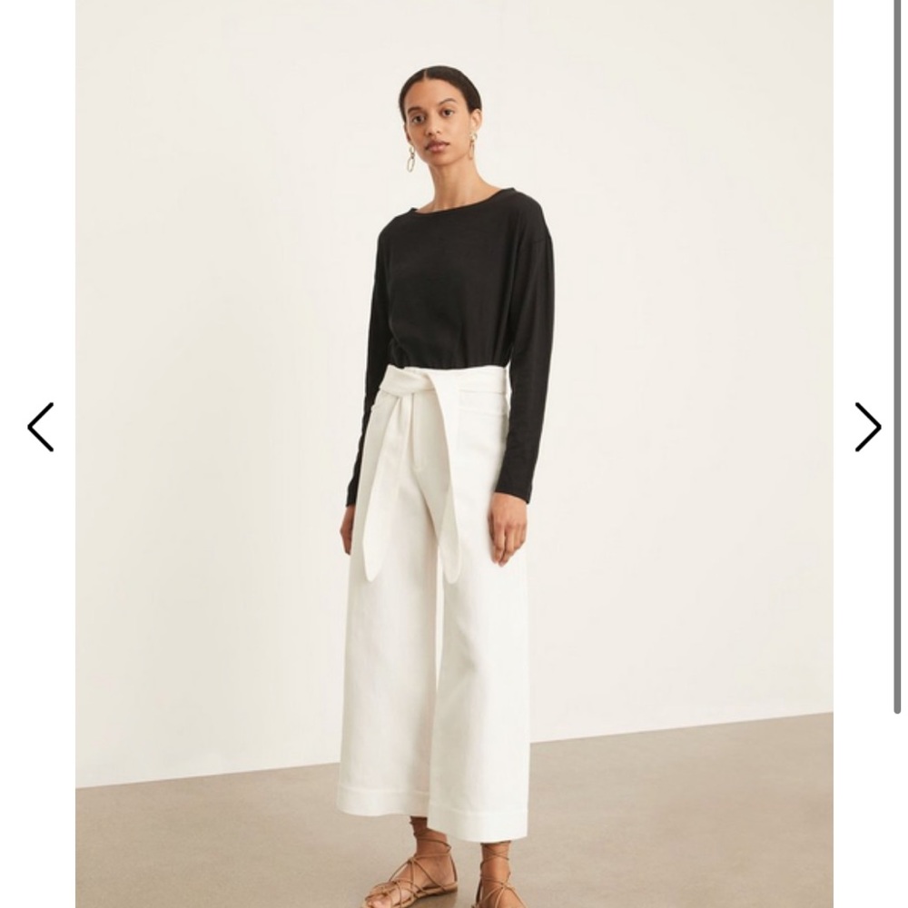 Vince Tie Front Crop Wide Pant